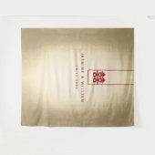 Dubbelgeluk Chinese bruiloft foto achtergrond Wandkleed (Voorkant (horizontaal))