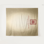 Dubbelgeluk Chinese bruiloft foto achtergrond Wandkleed (Voorkant (horizontaal))