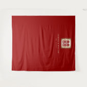 Dubbelgeluk Chinese bruiloft foto achtergrond Wandkleed (Voorkant (horizontaal))