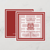 Dubbelgeluk Chinese bruiloft Kaart (Voorkant / Achterkant)