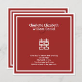 Dubbelgeluk Chinese bruiloft Kaart (Voorkant / Achterkant)
