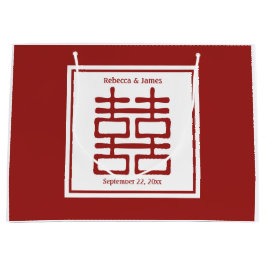 Dubbelgeluk Chinese bruiloft Large Cadeautasje