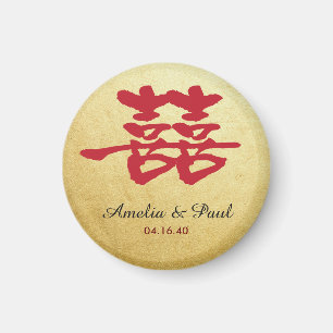 Dubbelgeluk Chinese bruiloft Magnet