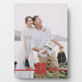 Dubbelgeluk Chinese bruiloft Persoonlijke foto Fotoplaat (voorkant)