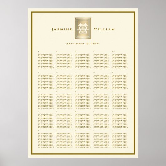 Dubbelgeluk Chinese bruiloft Poster (Voorkant)