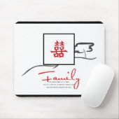 Dubbelgeluk - familienaam muismat (Met muis)