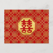 Dubbelgeluk Feng Shui-symbool Briefkaart (Voorkant)