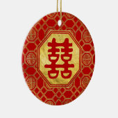 Dubbelgeluk Feng Shui-symbool Keramisch Ornament (Rechts)