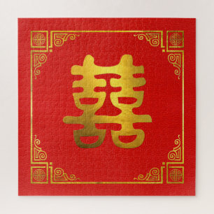 Dubbelgeluk Feng Shui-symbool Legpuzzel