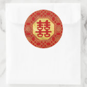 Dubbelgeluk Feng Shui-symbool Ronde Sticker (Tas)