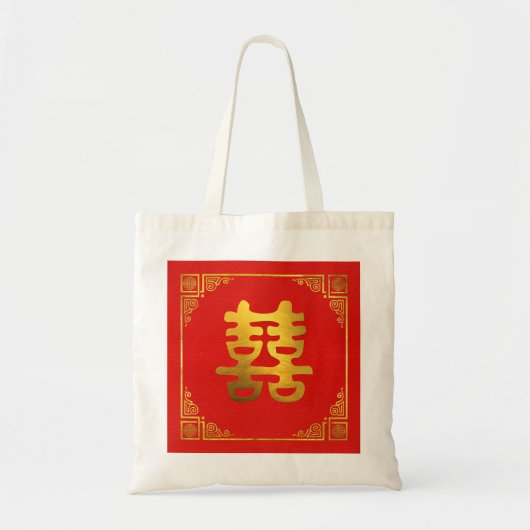 Dubbelgeluk Feng Shui-symbool Tote Bag (Voorkant)
