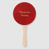 Dubbelgeluk florale achtergrond Chinese bruiloft Handwaaier (Achterkant)