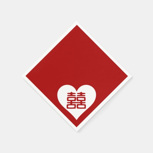 Dubbelgeluk ・ hart servetten (Hoek)