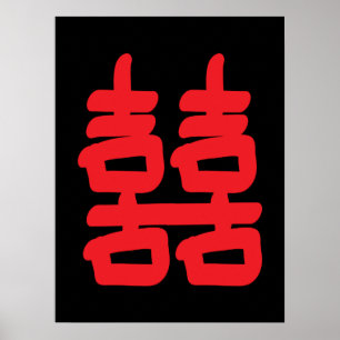 Dubbelgeluk in rood Poster