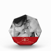 Dubbelgeluk Knot Chinese Weddenfoto Block Fotoblokken (Voorkant)