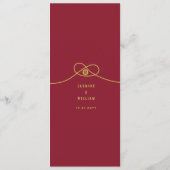 Dubbelgeluk Knot Chinese Weddenmenukaart Menu (Achterkant)