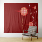 Dubbelgeluk Lantaarns Bindfoto achtergrond Wandkleed (In Situ (horizontaal))