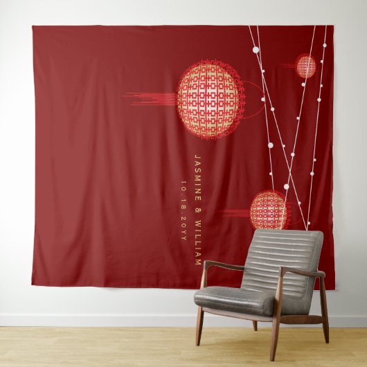 Dubbelgeluk Lantaarns Bindfoto achtergrond Wandkleed (In Situ (horizontaal))