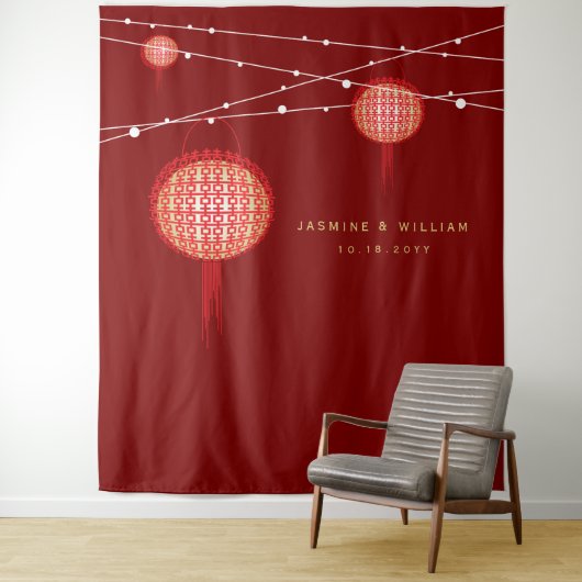 Dubbelgeluk Lantaarns Bindfoto achtergrond Wandkleed (In situ)