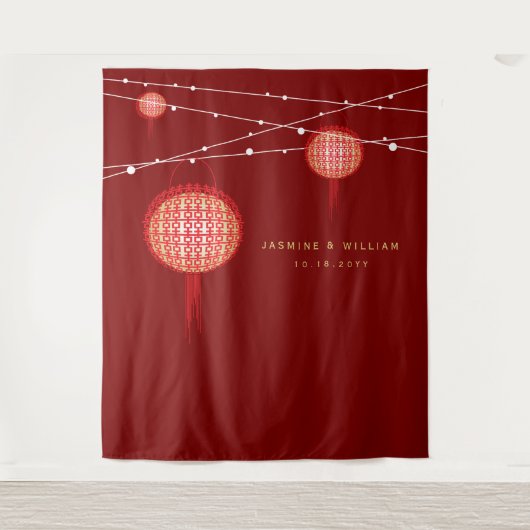 Dubbelgeluk Lantaarns Bindfoto achtergrond Wandkleed (Voorkant)