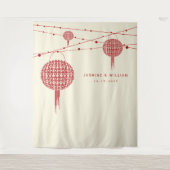 Dubbelgeluk Lantaarns Bindfoto achtergrond Wandkleed (Voorkant)