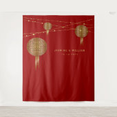 Dubbelgeluk Lantaarns Bindfoto achtergrond Wandkleed (Voorkant)