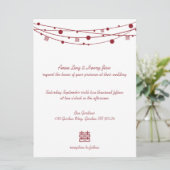 Dubbelgeluk Lantaarns Chinees huwelijk nodigt uit Kaart (Staand voorkant)
