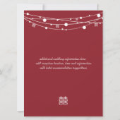 Dubbelgeluk Lantaarns Chinees huwelijk nodigt uit Kaart (Achterkant)