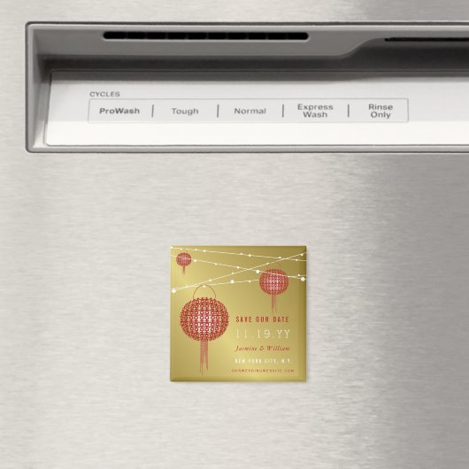 Dubbelgeluk Lantaarns Chinees sparen de Datum Magneet (Insitu (Vaatwasser))