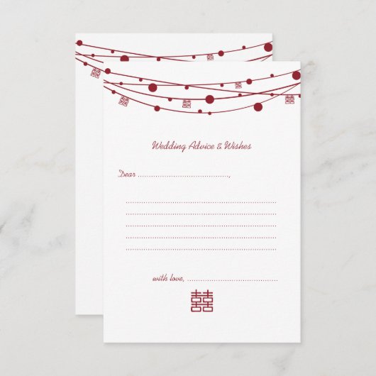 Dubbelgeluk Lantaarns-verbindingskaarten Advieskaart (Voorkant / Achterkant)