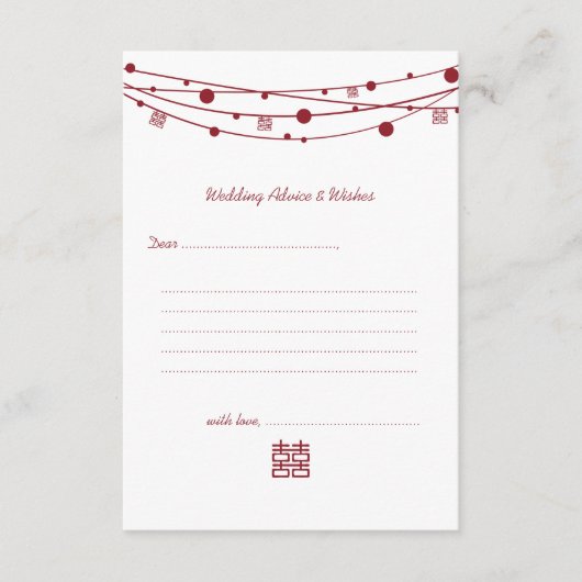 Dubbelgeluk Lantaarns-verbindingskaarten Advieskaart (Voorkant)