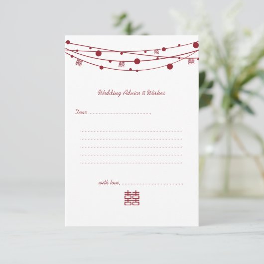 Dubbelgeluk Lantaarns-verbindingskaarten Advieskaart (Staand voorkant)