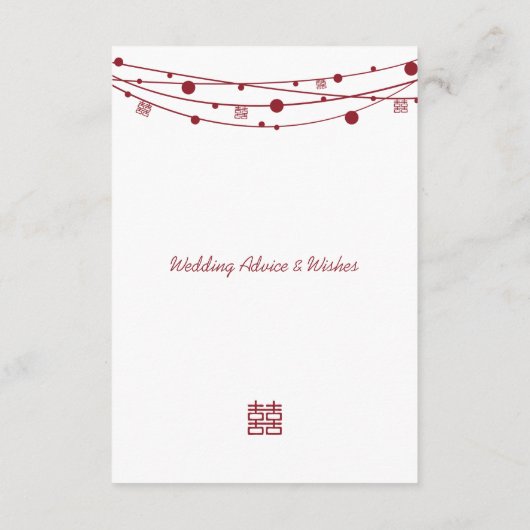 Dubbelgeluk Lantaarns-verbindingskaarten Advieskaart (Achterkant)