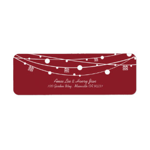 Dubbelgeluk Lantaarns Weddenschap Adresetiketten Etiket