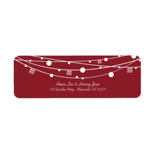 Dubbelgeluk Lantaarns Weddenschap Adresetiketten Etiket (Voorkant)