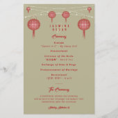 Dubbelgeluk Lantern Chinese Wedding Program (Voorkant)