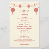 Dubbelgeluk Lantern Chinese Wedding Program (Voorkant)