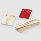 Dubbelgeluk Lantern Chinese Wedding Program Handwaaier (Niet-gemonteerd)