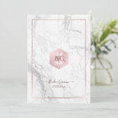 Dubbelgeluk Marble Faux Roos Gold, Chinees Kaart (Staand voorkant)