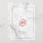 Dubbelgeluk Marble Faux Roos Gold, Chinees Kaart (Voorkant / Achterkant)