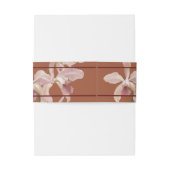 Dubbelgeluk Orchid Invitation Belly Band Uitnodigingen Wikkel (Achterkant Voorbeeld)