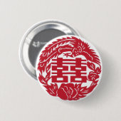 Dubbelgeluk Phoenix Ronde Button 5,7 Cm (Voorkant /achterkant)