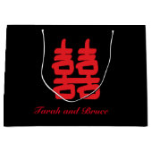 Dubbelgeluk Red Black Love Personalize Groot Cadeauzakje (Voorkant)