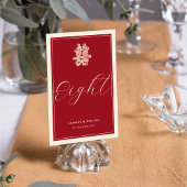 Dubbelgeluk Rode Chinese bruiloft Kaart