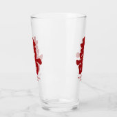 Dubbelgeluk rode gele Chinees huwelijk Glas (Links)