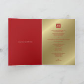 Dubbelgeluk Rode lampions Gold Chinese bruiloft (Binnen)