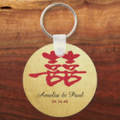 Dubbelgeluk Sleutelhanger van het Chinese huwelijk (Voorkant)