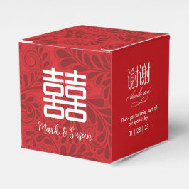 Dubbelgeluk Symbool Weddenschap voor tweedeling 2x Bedankdoosjes