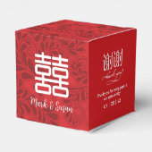 Dubbelgeluk Symbool Weddenschap voor tweedeling 2x Bedankdoosjes (Achterkant)