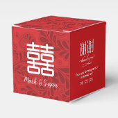 Dubbelgeluk Symbool Weddenschap voor tweedeling 2x Bedankdoosjes (Voorkant Zijde)